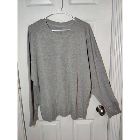 Tahari Sport Light Gray Women's Soft Relaxed Pullover Sweatshirt 1X - Picture 1 of 5